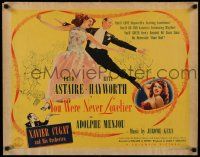 9g228 YOU WERE NEVER LOVELIER 1/2sh '42 great image of Rita Hayworth & Fred Astaire dancing, rare!