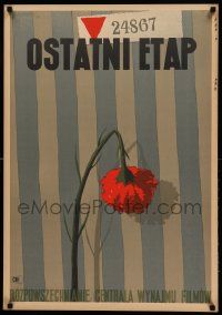 9g335 OSTATNI ETAP Polish 24x34 R58 Trepkowski art of wilted flower over concentration camp uniform