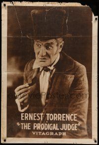 9g315 PRODIGAL JUDGE 28x42 one-sheet '22 Ernest Torrence, ultra rare two-sided test poster!
