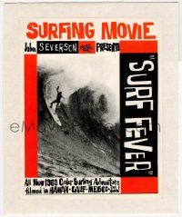 9g188 SURF FEVER linen 9x11 special '60 all new color surfing adventure filmed in Hawaii & more!