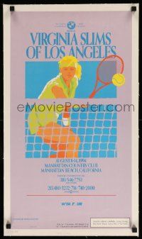 9g190 VIRGINIA SLIMS OF LOS ANGELES linen 14x24 special '94 great women's tennis tournament art!