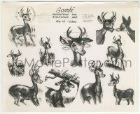 9h156 BAMBI 8.25x10 still '42 Disney classic, suggestion sketches for him at adolescent age!
