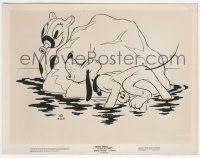 9h160 BEACH PICNIC 8x10 key book still '39 Disney cartoon, Pluto curious about inflatable toy!