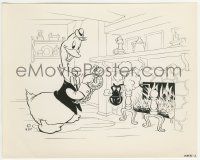 9h167 DONALD'S COUSIN GUS 8x10 key book still '39 Disney, he's checking his watch for dinner time!