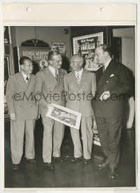 9h172 FANTASIA candid 8x11 key book still 1942 Disney executives with Bambi art in theater lobby!