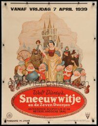 9h029 SNOW WHITE & THE SEVEN DWARFS Dutch '38 Disney cartoon classic, based on Gustaf Tenggren art