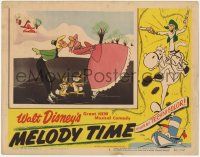 9h069 MELODY TIME LC #2 '48 Disney, great cartoon image of young couple kissing & ice skating!