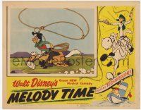 9h071 MELODY TIME LC #5 '48 Disney cartoon, great image of Pecos Bill on horse swinging his lasso!