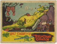 9h075 RELUCTANT DRAGON LC '41 Walt Disney animation documentary, art of dragon relaxing at home!