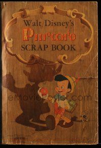 9h042 PINOCCHIO 11x16 scrap book '40 filled with many ads from the classic Disney feature cartoon!