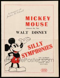 9h085 BIRDS IN THE SPRING English promo brochure '33 Mickey Mouse w/pie-cut eyes, Silly Symphonies