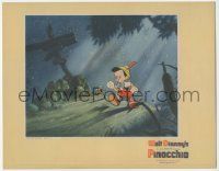 9h033 PINOCCHIO 11x14 standee '40 Disney classic cartoon, walking with Jiminy Cricket at night!