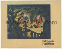 9h039 PINOCCHIO 11x14 standee '40 Disney classic cartoon, J. Worthington Foulfellow & his goons!