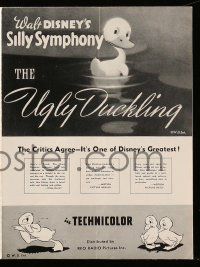 9h060 UGLY DUCKLING pressbook '39 Walt Disney Silly Symphony, 1sheet, 40x60 & stills shown!