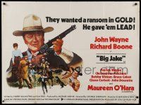 9j257 BIG JAKE British quad '71 Richard Boone wanted gold but John Wayne gave him lead instead!