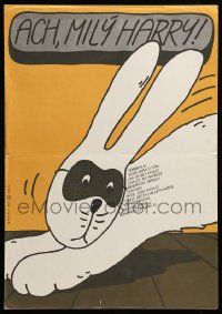 9j104 ACH DU LIEBER HARRY Czech 12x17 '82 completely different art of rabbit in mask by Nagaj!