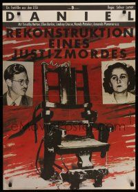 9j050 DANIEL East German 23x32 '86 image of Julius and Ethel Rosenberg and electric chair!