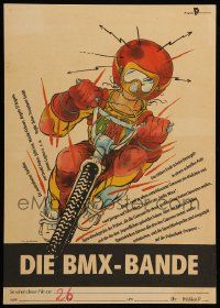 9j052 BMX BANDITS East German 11x16 '88 bicycle moto cross action art w/early Nicole Kidman!