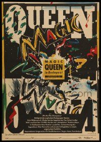 9j064 QUEEN LIVE IN BUDAPEST East German 11x16 '88 'Magic', great rock & roll artwork by Krause!