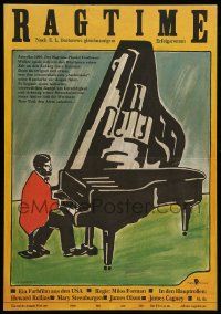 9j065 RAGTIME East German 11x16 '87 Milos Forman, different piano playing art by B. Krause!