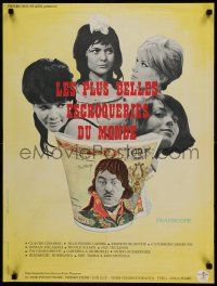 9j818 BEAUTIFUL SWINDLERS French 22x30 '64 Chabrol, Polanski & Horikawa, B. Bouy art!