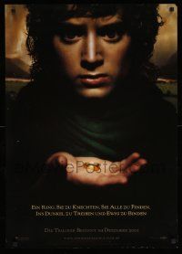 9j041 LORD OF THE RINGS: THE FELLOWSHIP OF THE RING teaser DS German '01 J.R.R. Tolkien, one ring!
