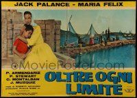 9j453 BEYOND ALL LIMITS set of 4 Italian 19x26 pbustas '64 Jack Palance, Maria Felix, Armendariz!
