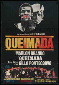9j076 BURN Spanish '70 Marlon Brando profiteers from war, directed by Gillo Pontecorvo!