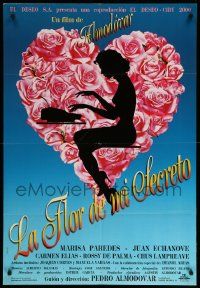 9j082 FLOWER OF MY SECRET Spanish '95 Pedro Almodovar, sexy silhouette artwork by Juan Gatti!