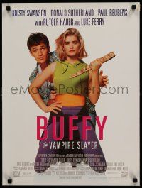 9k716 BUFFY THE VAMPIRE SLAYER 18x24 video poster '92 great image of Kristy Swanson & Luke Perry!