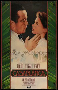 9k718 CASABLANCA 22x34 video poster R81 cool different art of Bogart & Bergman!