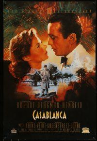 9k719 CASABLANCA 24x36 video poster R92 Bogart, Bergman, Curtiz classic, C. Michael Dudash art!