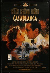 9k722 CASABLANCA 27x40 video poster R98 cool different Dudash art of Bogart & Bergman!