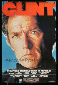 9k725 CLINT 20x30 video poster '82 Dirty Harry, Magnum Force, cool super close-up image!