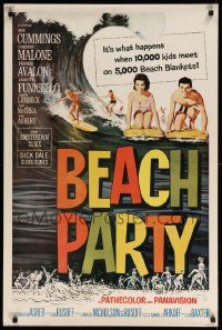 9k826 BEACH PARTY 24x36 commercial poster '88 Frankie Avalon & Annette Funicello!