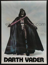 9k856 DARTH VADER 20x28 commercial poster '77 image of Sith Lord w/ lightsaber activated!