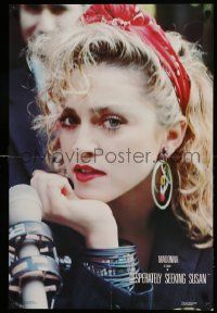 9k858 DESPERATELY SEEKING SUSAN 23x34 commercial poster '85 cool close-up image of Madonna!