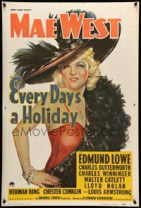 9k866 EVERY DAY'S A HOLIDAY 20x29 commercial poster '70s Mae West does him wrong all over again!