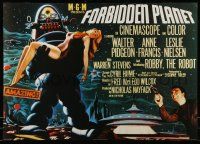 9k870 FORBIDDEN PLANET 24x34 English commercial poster '96 great art of Robby & sexy Anne Francis!