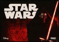 9k871 FORCE AWAKENS 26x36 commercial poster '15 Star Wars: Episode VII, Kylo Ren, stormtroopers!