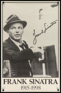 9k872 FRANK SINATRA 22x34 commercial poster '90s cool image of Frank in hat and smoking!