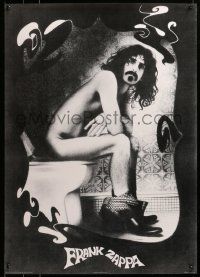 9k873 FRANK ZAPPA 24x34 English commercial poster '80s wild image of Zappa on the toilet!