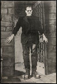 9k874 FRANKENSTEIN 27x40 commercial poster '60s best portrait of Boris Karloff as the monster!