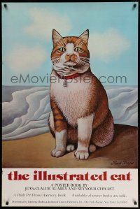 9k891 ILLUSTRATED CAT 30x45 commercial poster '76 Suares and Chwast, Paul Davis cat art!