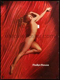 9k923 MARILYN MONROE 18x24 commercial poster '78 nude on red velvet, iconic!