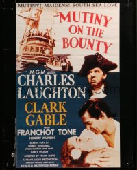 9k938 MUTINY ON THE BOUNTY 22x28 commercial poster '90s Clark Gable, Charles Laughton, sexy Movita!