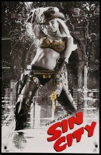 9k960 SIN CITY 23x35 commercial poster '05 Frank Miller comic, sexy Jessica Alba in cowboy hat!
