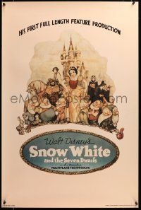 9k963 SNOW WHITE & THE SEVEN DWARFS 24x36 commercial poster '70s Disney animated fantasy classic!