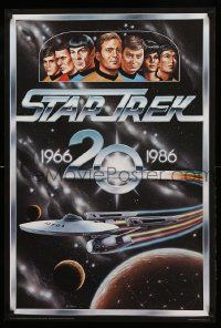 9k966 STAR TREK 23x34 commercial poster '86 the starship Enterprise and cast by Gibson!