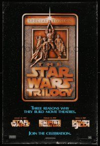 9k978 STAR WARS TRILOGY 24x36 commercial poster '97 George Lucas, join the celebration!